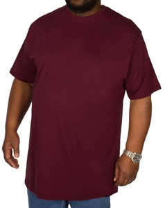 Bigdude Plain Crew Neck T-Shirt Burgundy